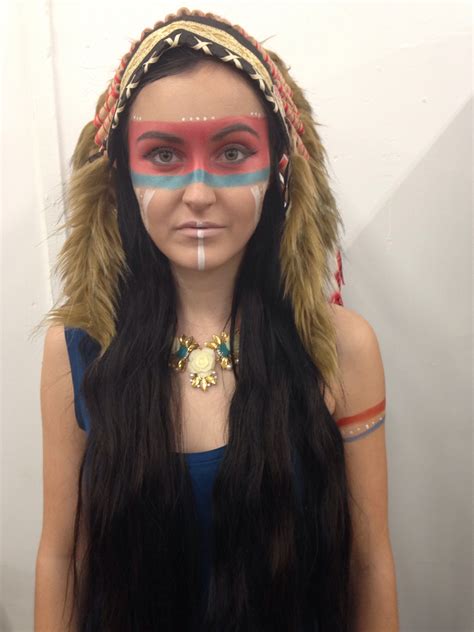 Native Inspired Makeup Hair Looks Makeup Inspiration Face Paint Carnival Inspired Work