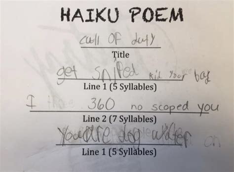Partners Coworker Asked Her Grade 3 Students To Write Haikus R