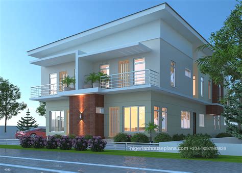 Modern 4 Bedroom House Plans In Nigeria Drew Blue31