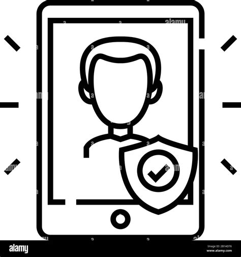 Confidentiality Line Icon Concept Sign Outline Vector Illustration