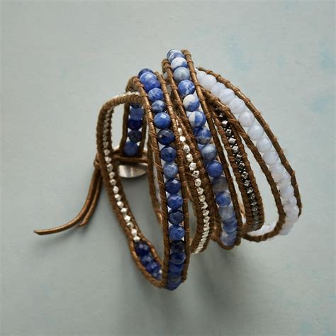 Denim Blues 5 Wrap Bracelet By Chan Luu A Leather Wrap Bracelet