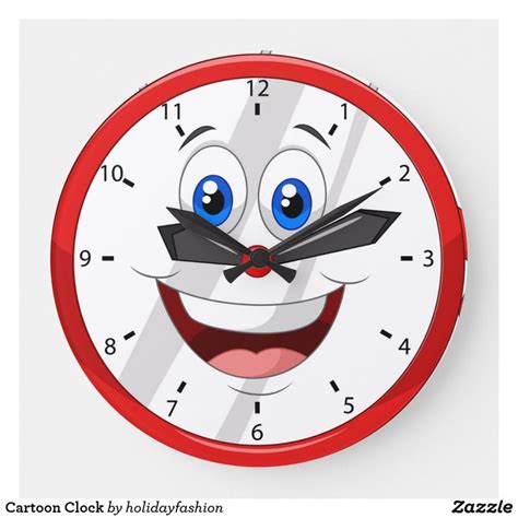 Funny Cartoon Clock Zazzle Clock Drawings Funny Artwork Clock