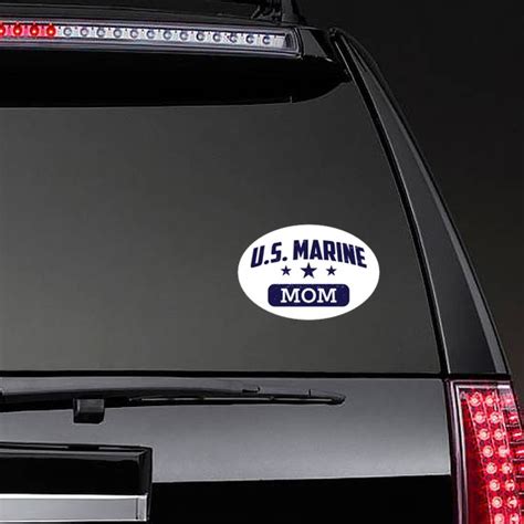 Us Marine Mom Oval Sticker