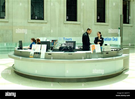 The Visitor Information Help Desk At The British Museum London Stock