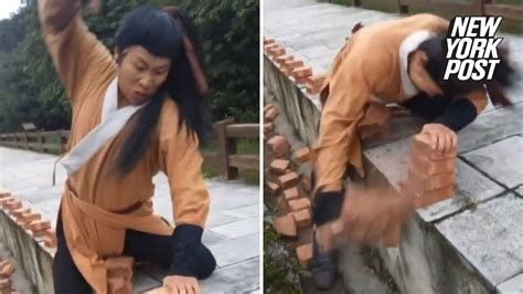 Man Breaks 100 Bricks In Under A Minute With His Bare Hands Youtube