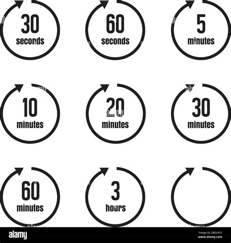 clock timer time passage icon set stock vector image and art alamy