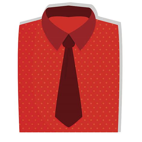 Mens Formal Dress Shirt With Tie Folded Illustrations Royalty Free