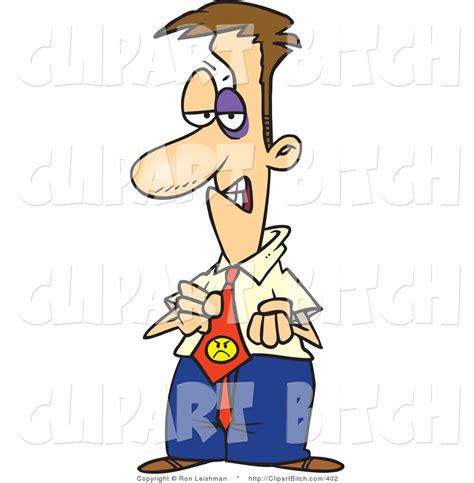 Clip Art Of A Black Eyed Beat Up Businessman By Toonaday 402