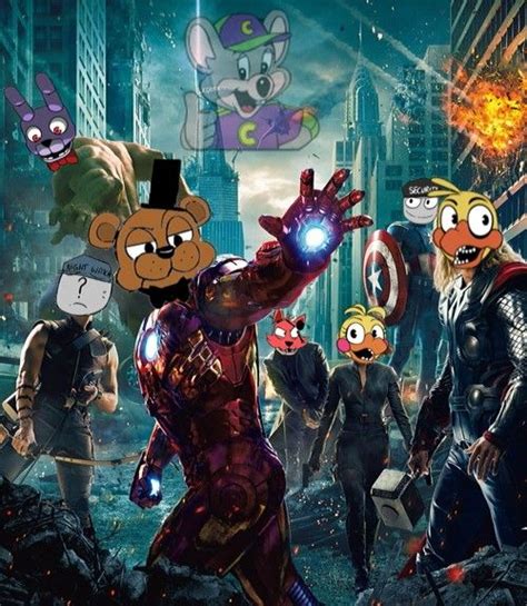 The Avengers Fnaf I Thought It Was Iron Manblack Widowthor