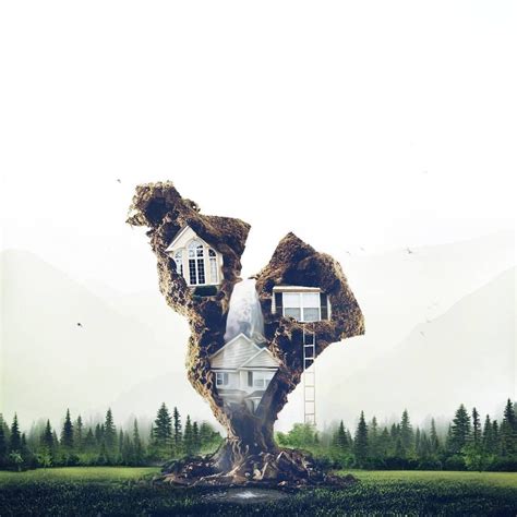 Learn How To Recreate This Amazing Surreal Tree House With Picsart