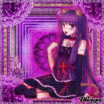 See more ideas about aesthetic art, aesthetic anime, aesthetic gif. Purple Neko Anime Picture #126083194 | Blingee.com