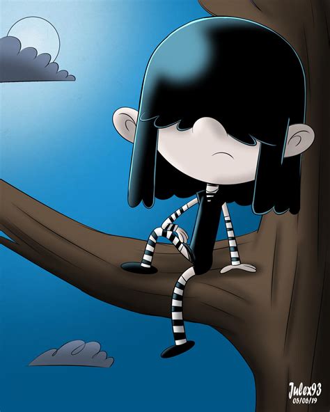 Lucy Loud On A Spooky Tree By Julex93 On Deviantart