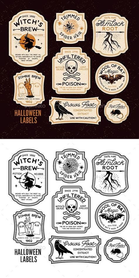 Halloween Printable Labels For Bottles