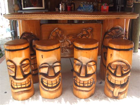 Polynesian Tiki Bar Stools Tiki Bar Stools Tiki Bars