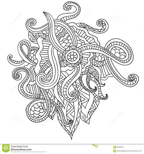 Coloring pages based on shapes and patterns are a valuable tool of learning for children. Coloring Pages For Adults. Coloring Book.Decorative Hand ...