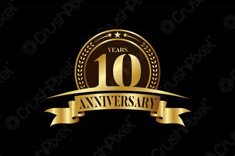 10th Years Anniversary Logo Template Vector Design Birthday Celebration