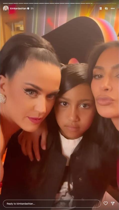 kim kardashian s daughter north west joins katy perry on las vegas stage