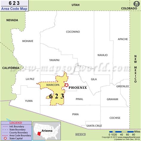 623 Area Code Map Where Is 623 Area Code In Arizona