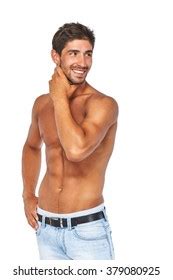 Man Smiling Naked Torso Beautiful Muscles Stock Photo Shutterstock