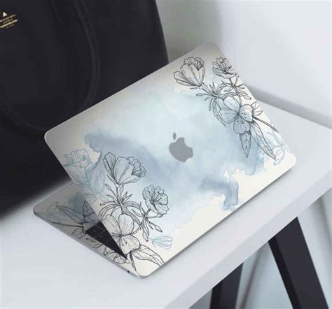 Autocolante Para Macbook Aquarelas E Flores TenStickers