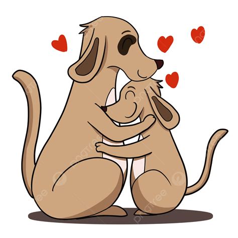 Dibujos Animados Lindo Abrazo Pareja Perro Perro Perro Png Encantador Perro Lindo Pareja