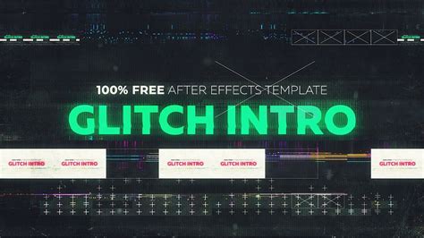 Glitch Intro Free After Effects Template Youtube