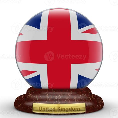 3d Flag Of United Kingdom On Globe Background 18880332 Png