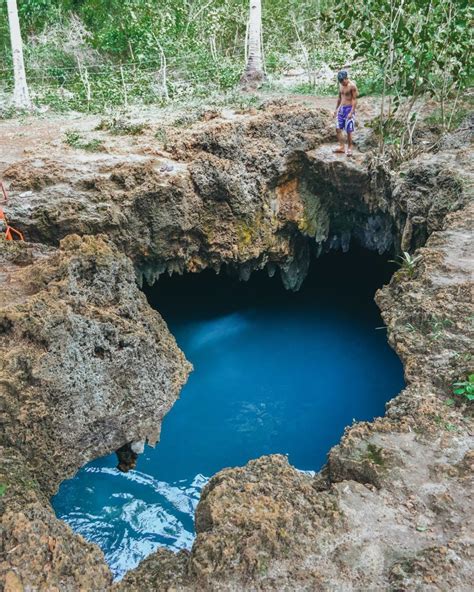 Cabagnow Cave Pool 25 Feet Cave Pool Jump In Bohol