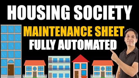 Housing Society Maintenance Sheet Fully Automated Streamline Housing
