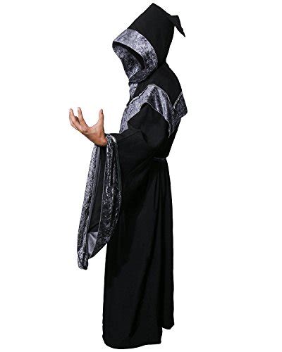 Jude Adult Mens Dark Mystic Sorcerer Robe Halloween Costume With