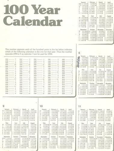 100 Year Calendar Pnlgavan Flickr