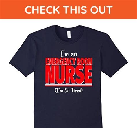 Mens Funny Emergency Room Nurse Shirt Im So Tired Large Navy