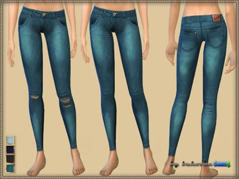 The Sims Resource Pants Denim Jeggings By Bukovka • Sims 4 Downloads