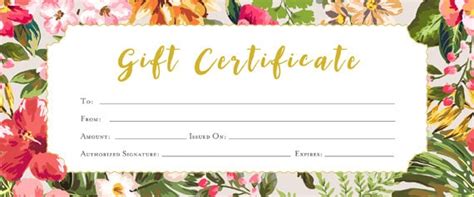 Blank T Certificate Floral Flowers Tropical T Certificate