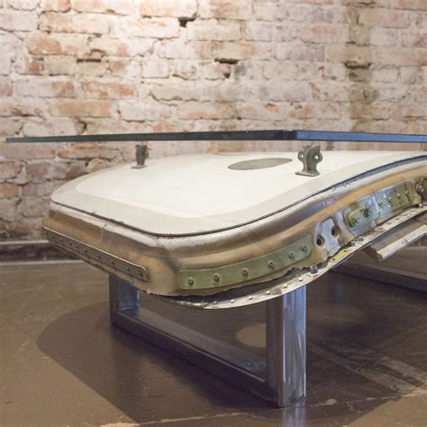 Each item is made from military and commercial aircraft parts associated with historical events such as world war ii or vietnam. Airplane Coffee Table | Roy Home Design