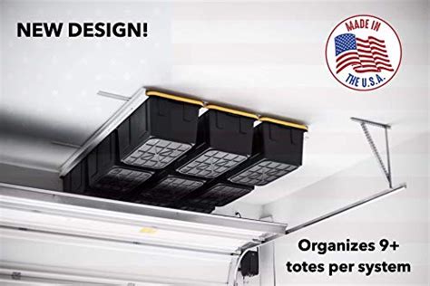 Overhead Garage Storage Rack Organize Up To 13 Bintotes On The