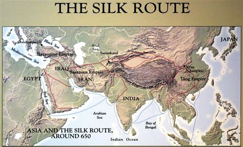 Map Of Trade Routes On Silk Road Silk Road History Map