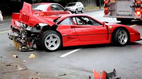 Ferrari F40 Amazing Crash Youtube