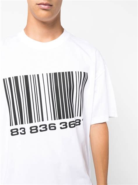 Vtmnts Barcode Print T Shirt Farfetch