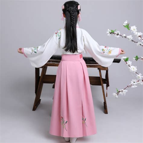 Girls Ancient Chinese Folk Dance Dresses Hanfu Fairy