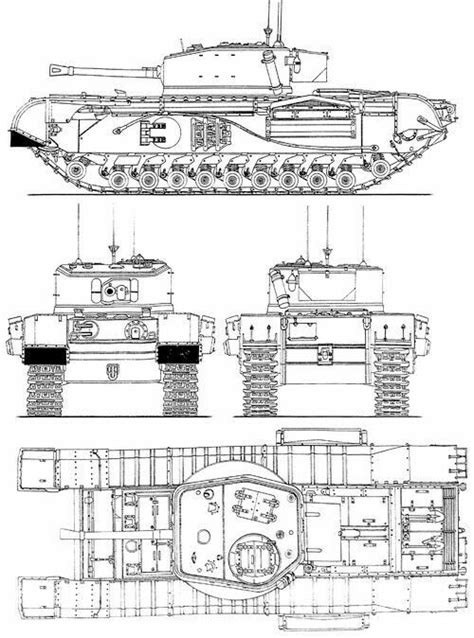 A22f Таnk Infantry Mark Iv Churchill Vii Military Drawings Military