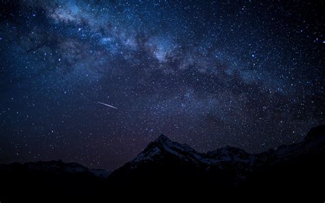 Download 3840x2400 Wallpaper Starry Sky Night Mountains
