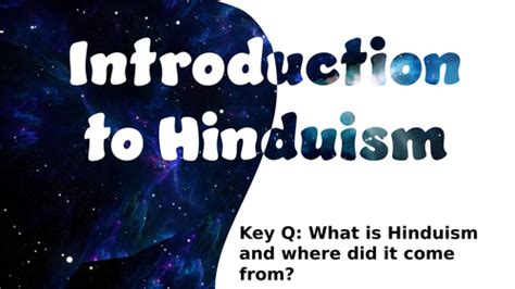 Ks3 Introduction To Hinduism Teaching Resources