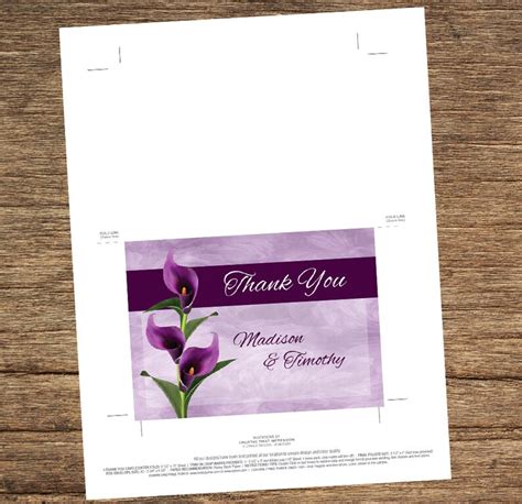 Calla Lily Thank You Card Digital Flw 01 Ty Download Etsy