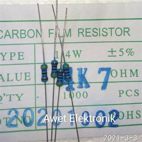 Jual Resistor 4k7 Ohm 14 Watt Resistor 4k7 14w Resistor 4k714 W Di