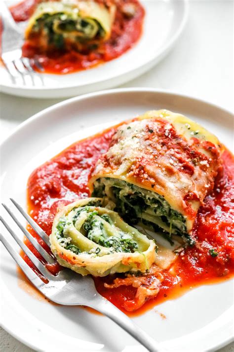 Skinny Spinach Lasagna Roll Ups Pinch Me Good Recipe Spinach