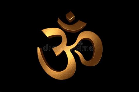 3d Golden Hinduism Symbol Stock Illustration Illustration Of Religion