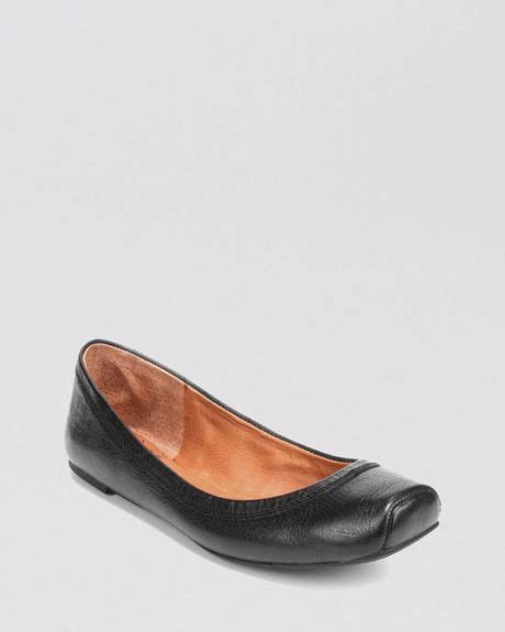 Lucky Brand Ballet Flats Santana Square Toe In Black Lyst