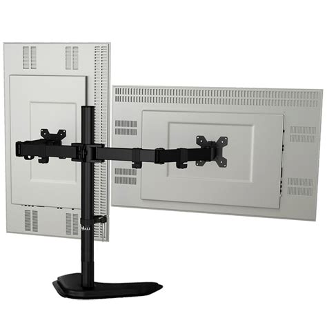 Wali Free Standing Dual Lcd Monitor Fully Adjustable Desk Mount Fits