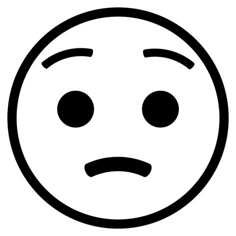 Simple Worried Emoticon Face Transparent Png Svg Vector File Images